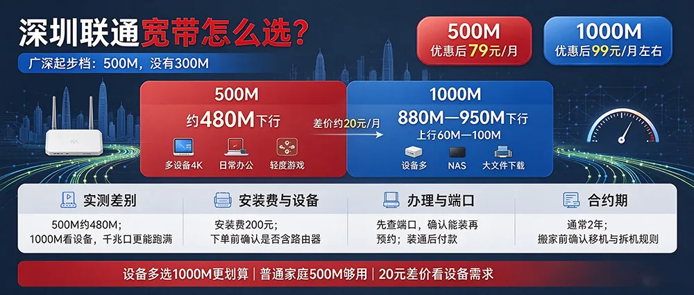 深圳联通宽带2026资费与选购指南 深圳联通宽带2026资费与选购指南